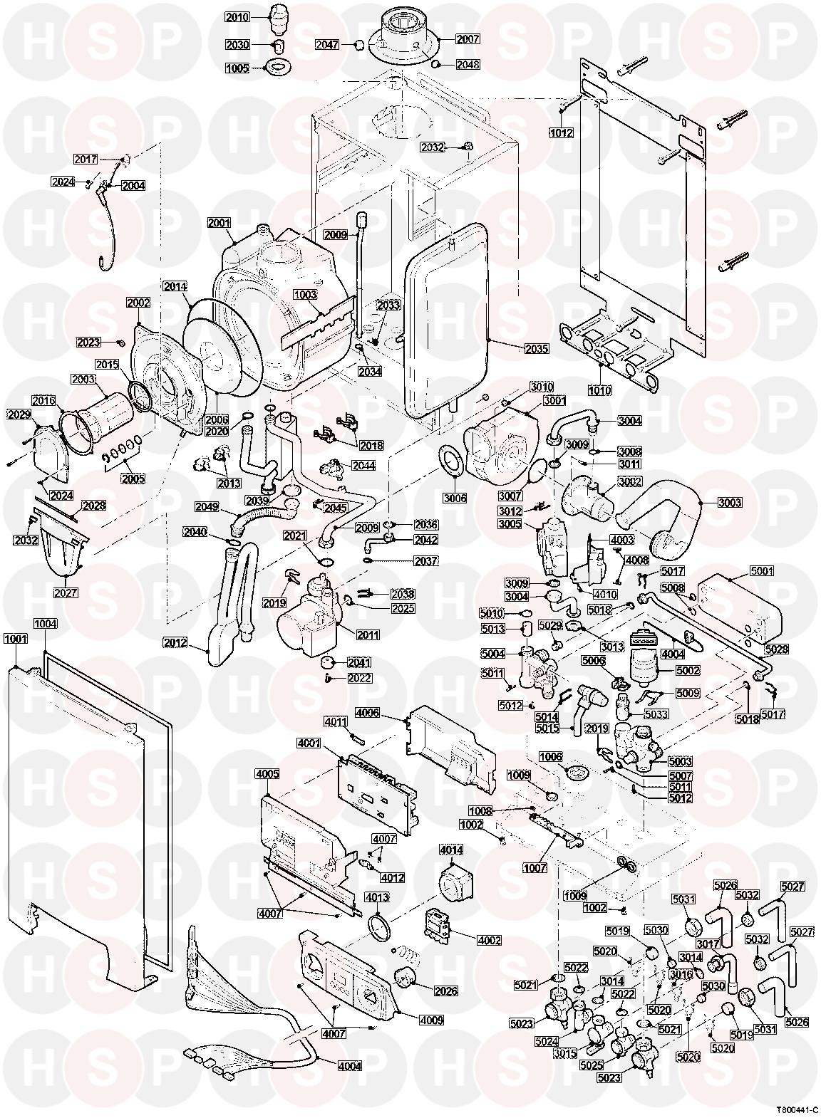 Baxi Plus 39C Combi (Exploded View)Diagram | Heating Spare Parts